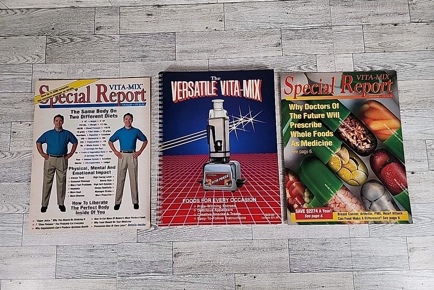The Versatile Vita-Mix Recipe Book Foods for Every Occasion 1991 & 2 Others
