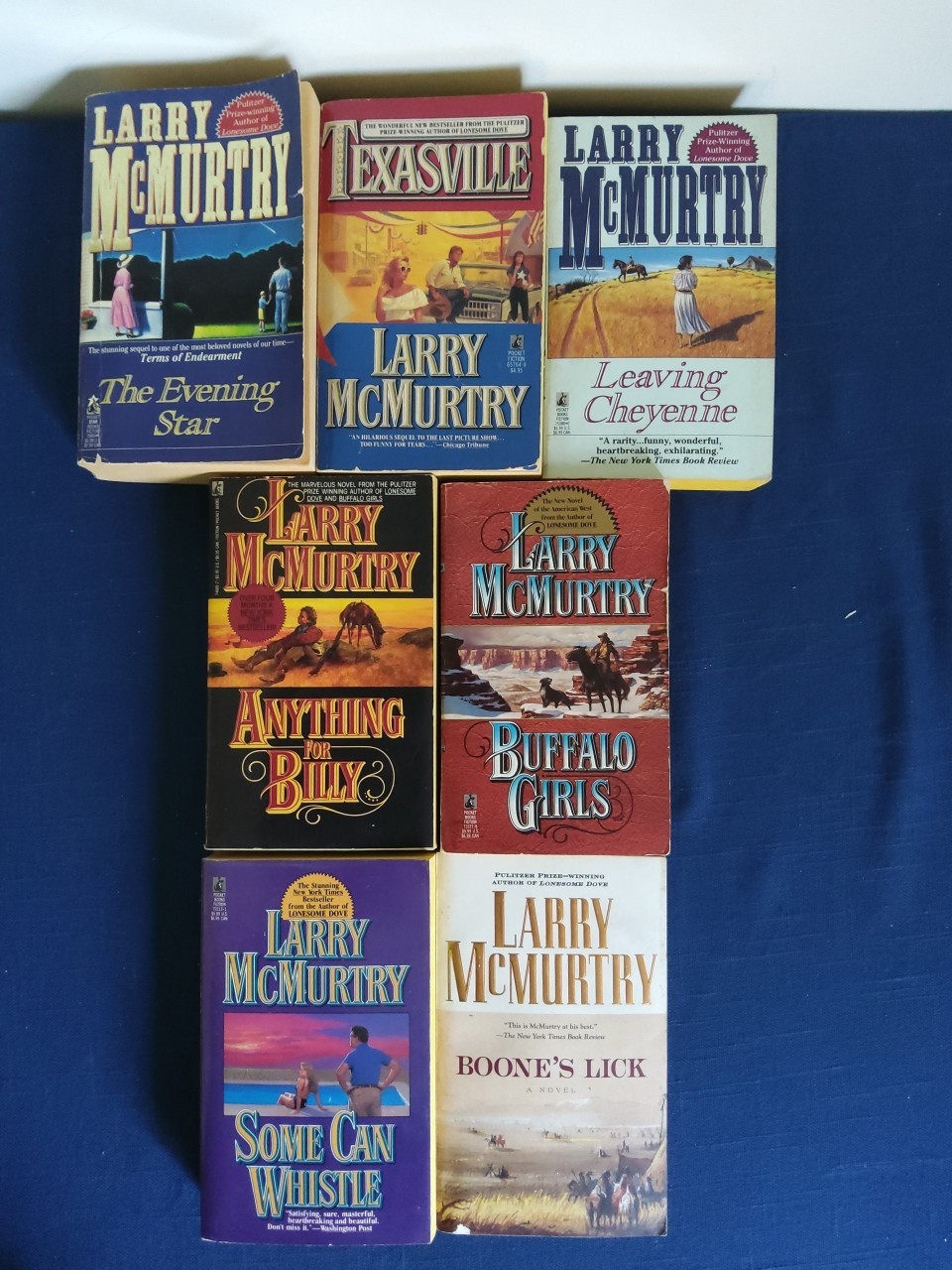 Lot of 7 – Larry McMurtry – Paperback Books