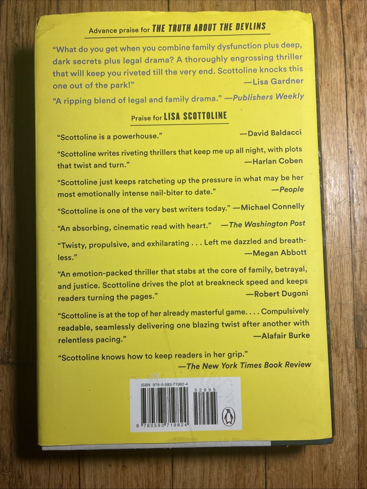 The Truth About the Devlins by Lisa Scottoline (2024, Hardcover) Barnes & Noble