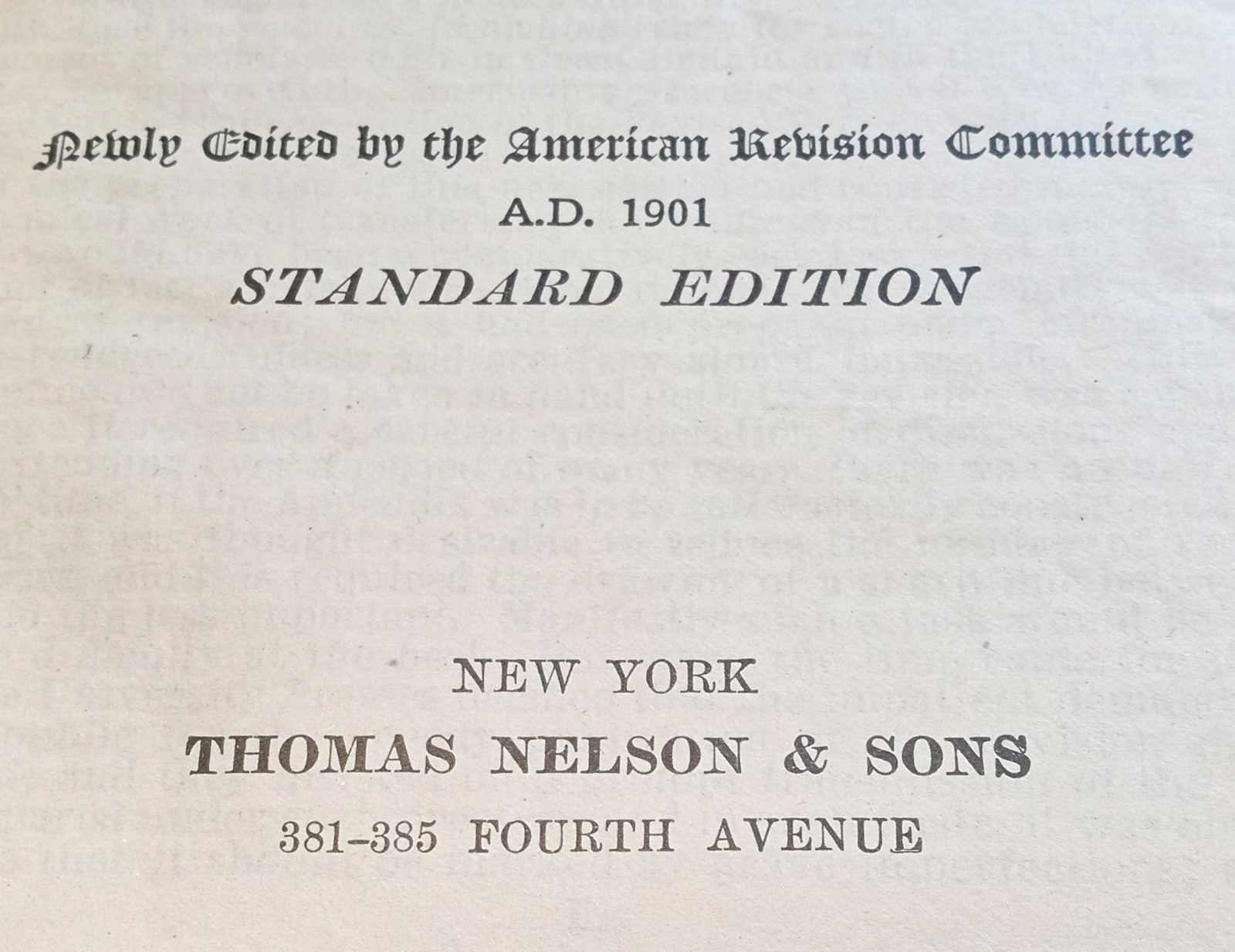 Holy Bible ~1901 Vintage HC~ Nelson (American Standard Version) Israel Christian