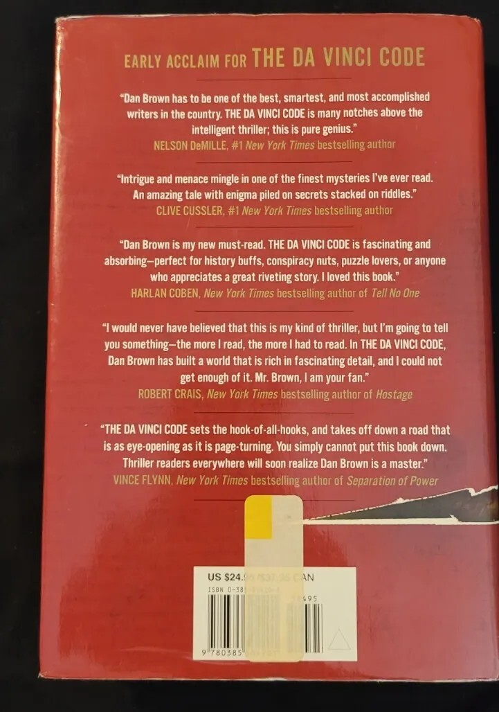 Robert Langdon Ser.: The Da Vinci Code by Dan Brown (2003, Hardcover)