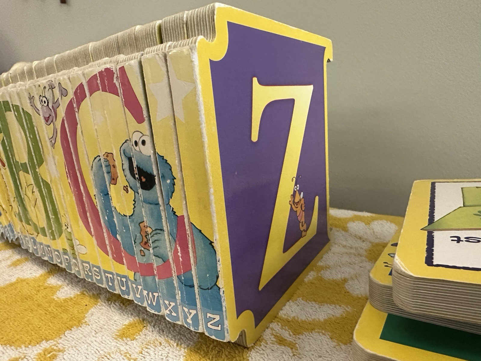 Vintage 26 Sesame Street Alphabet Interlocking ABC Board Book Set A-Z & Others!