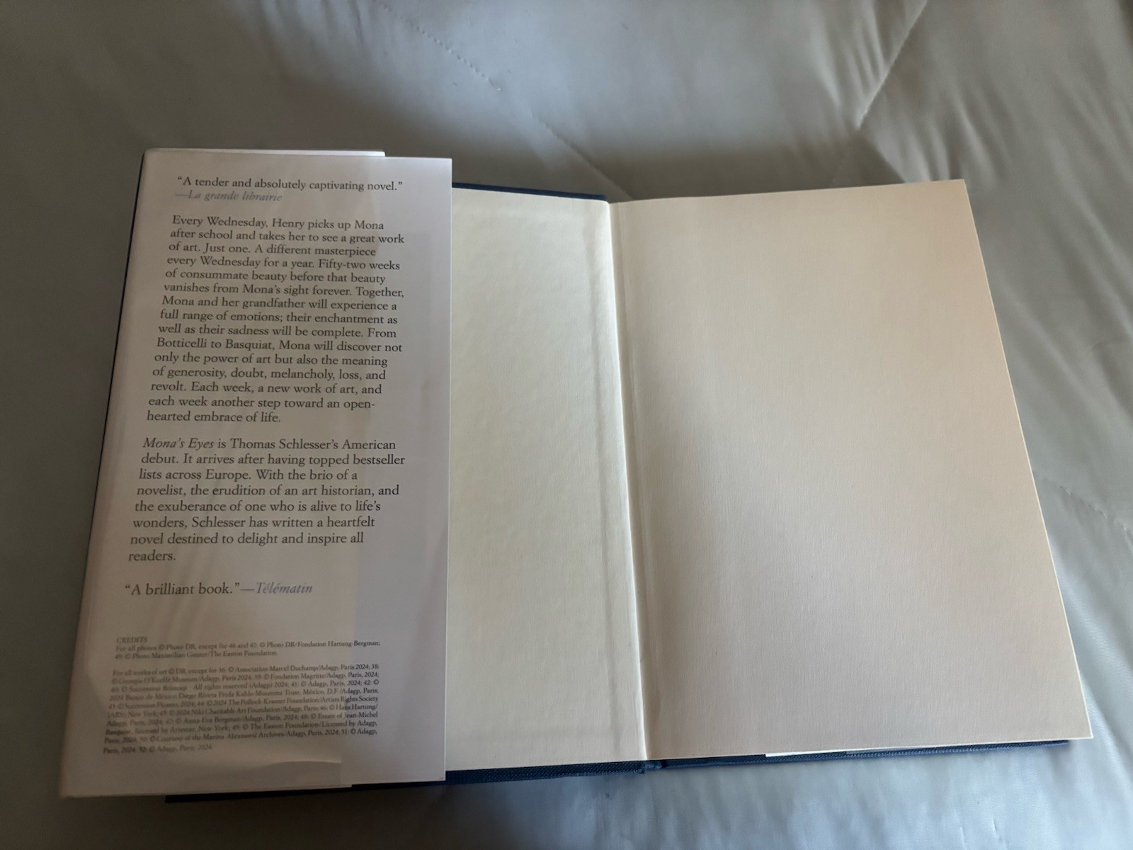 THOMAS SCHLESSER SIGNED – MONA’S EYES – First Hardcover US Edition NEW!