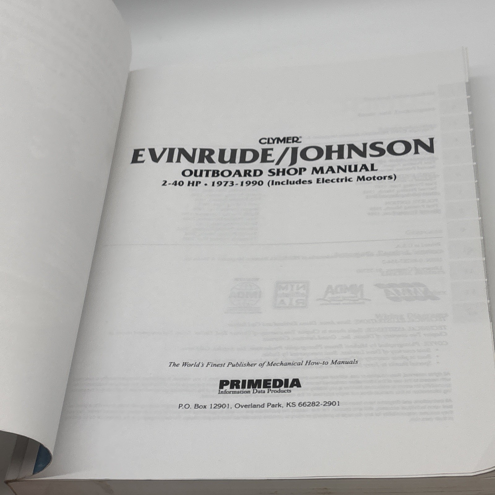 Evinrude/Johnson 2-40 HP OB 73-1990 by Penton Staff (2000, Trade Paperback)