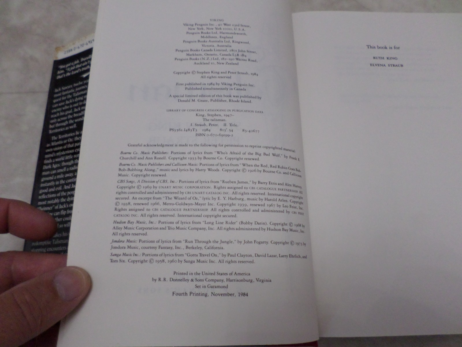 Talisman by Peter Straub and Stephen King (1984, Hardcover)