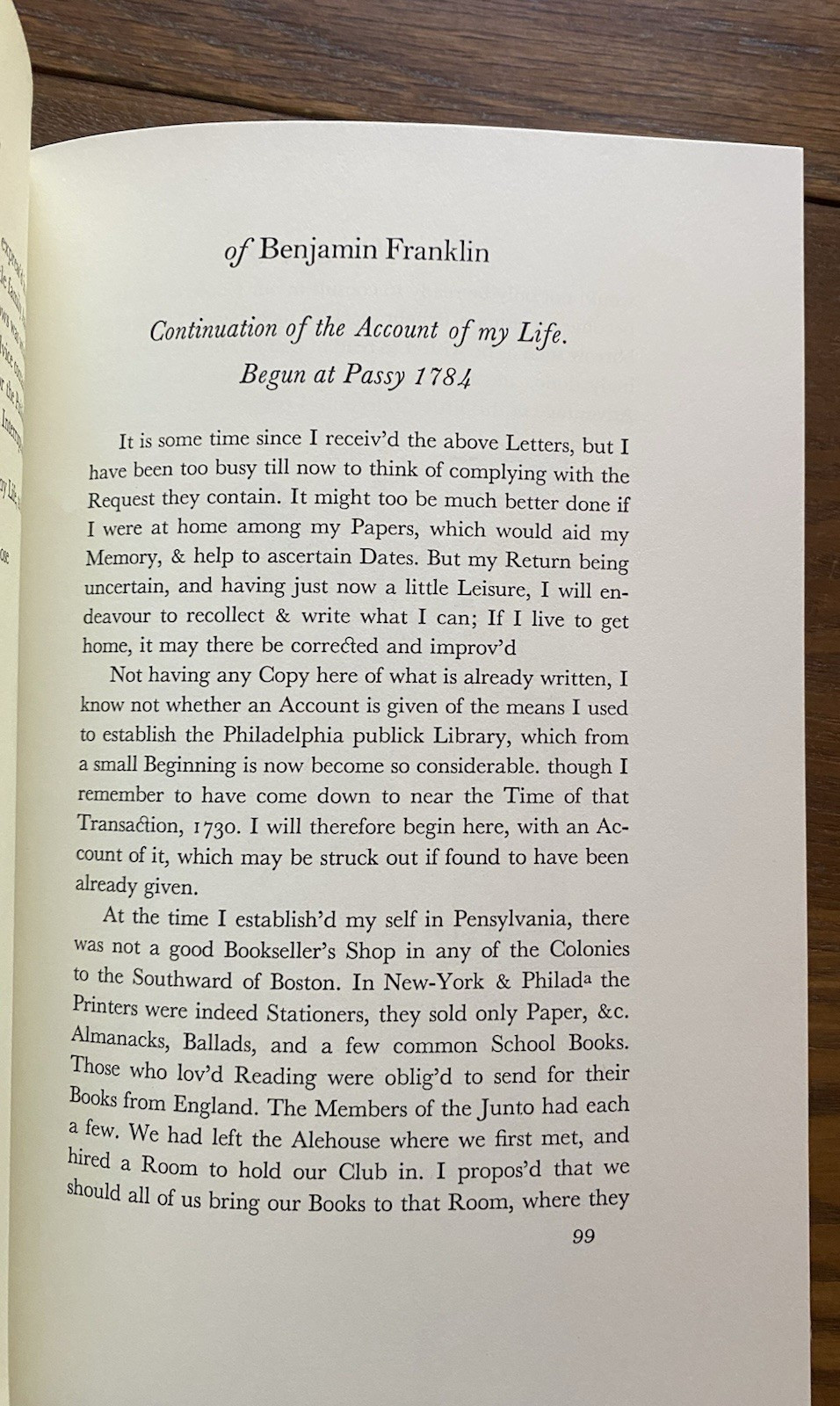Autobiography of Benjamin Franklin 1951 from Manuscripts HC SC Sandglass Heritag