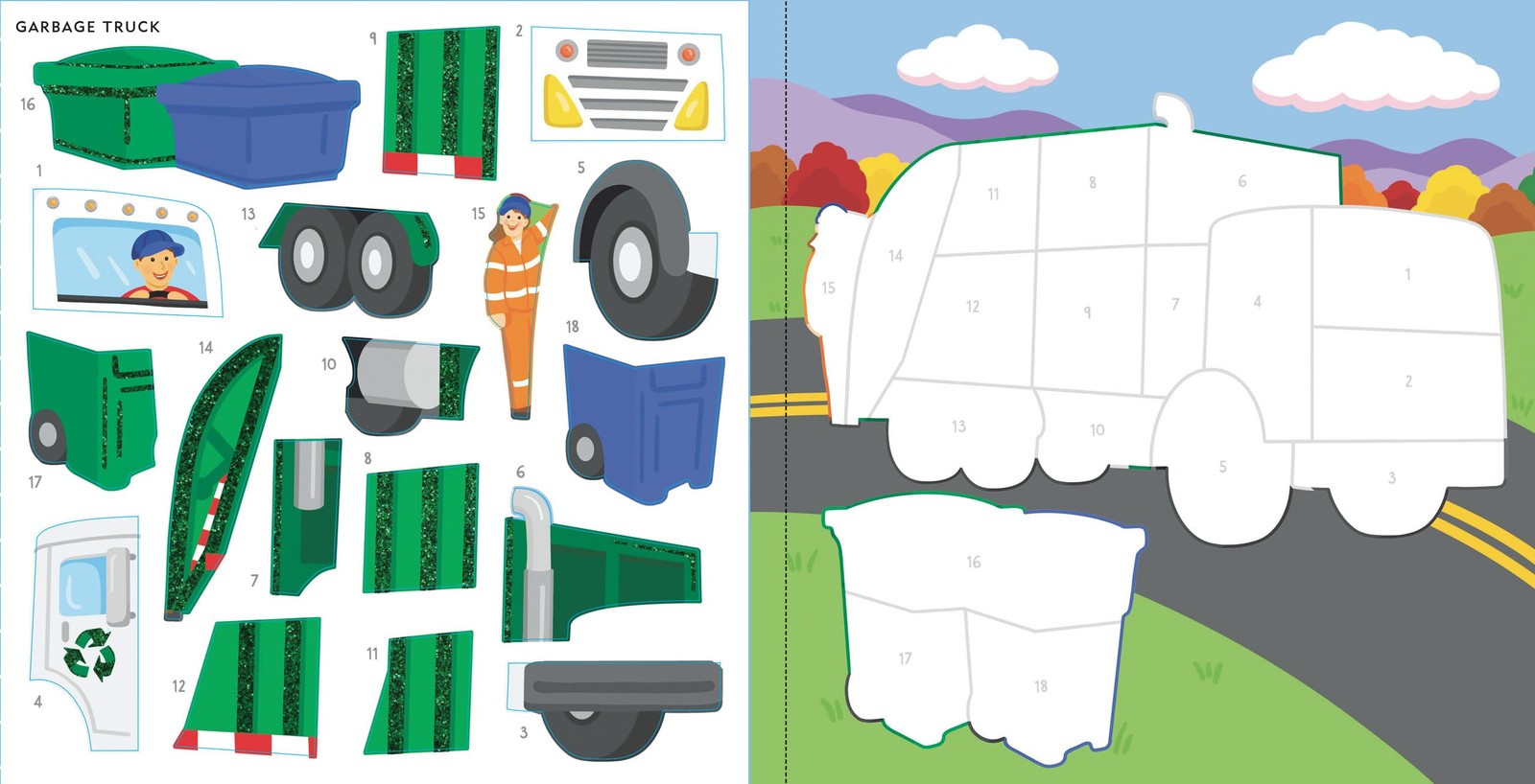 My First Color-By-Sticker Book – Cars, Trucks, & Trains various colors