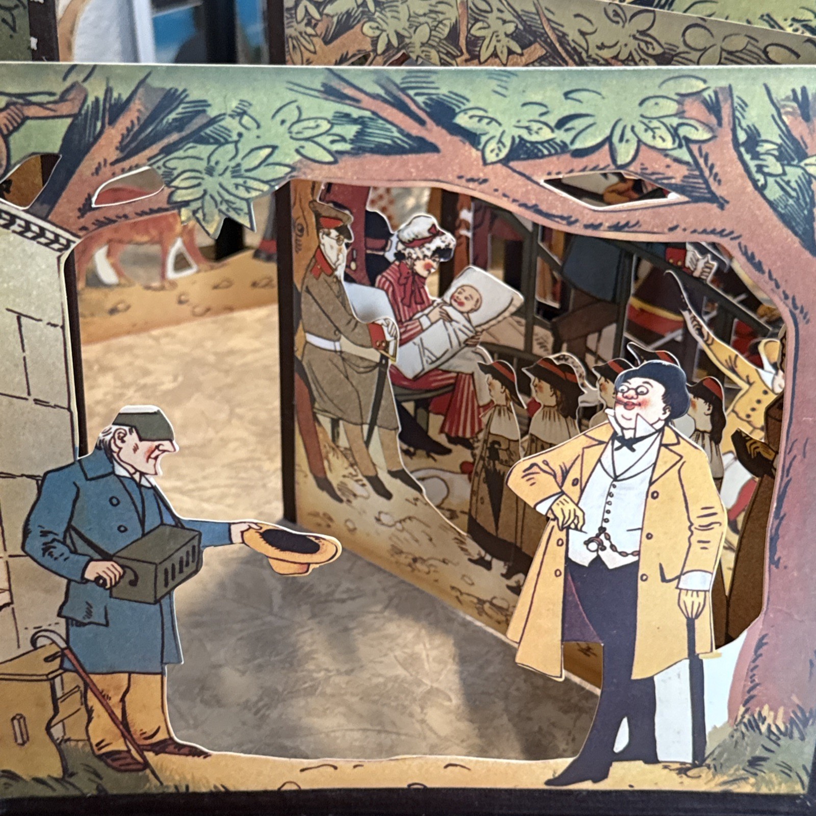 Lothar Meggendorfer The City Park Antique Stand-Up Pop-Up Book Reproduction