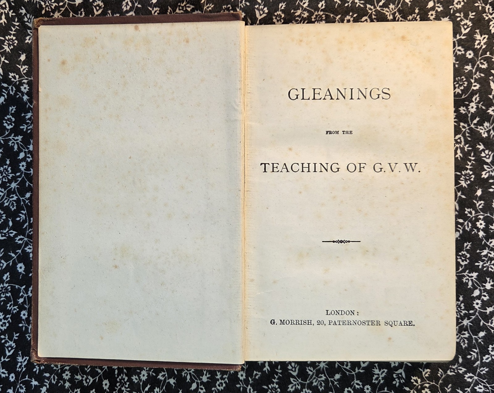Gleanings From The Teachings Of George V. Wigram, Circa 1870’s, HC
