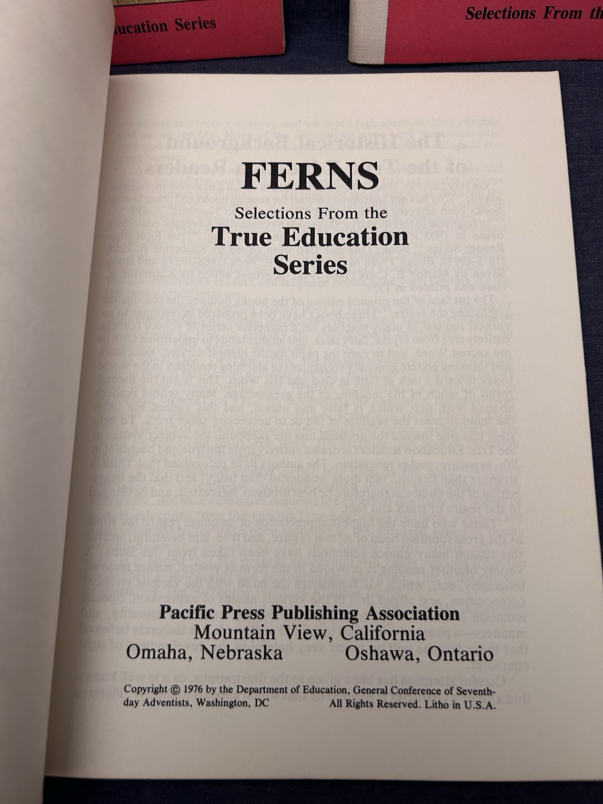 Lot 8 True Education Series Books Pacific Press SDA Seventh-day Adventist School