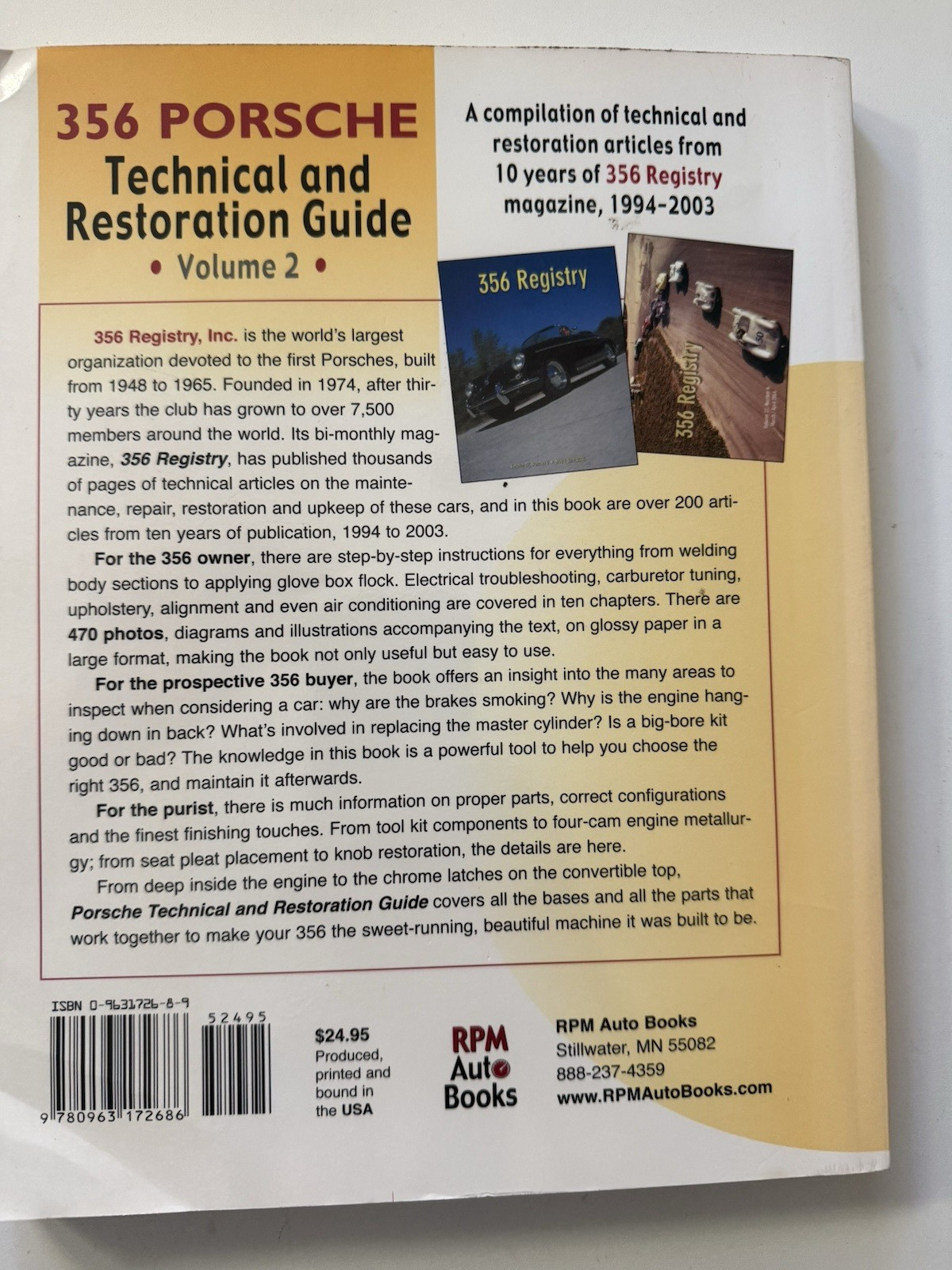 365 PORSCHE: Technical and Restoration Guide – VOLUME 2 – 356 Registry Magazine