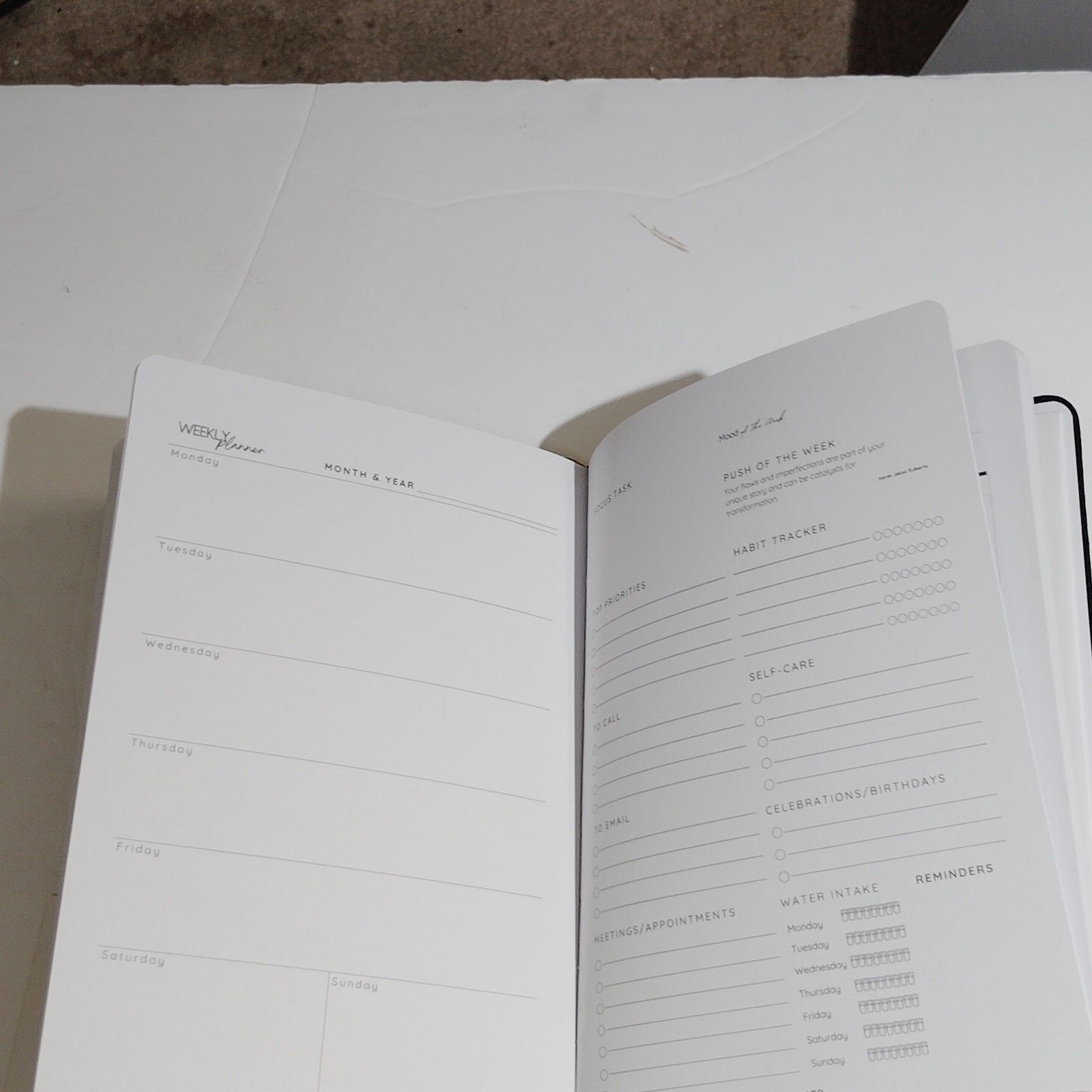 Progress Undated 365 Day Goal Setting, Progress Planner Notebook Black 196 Pages