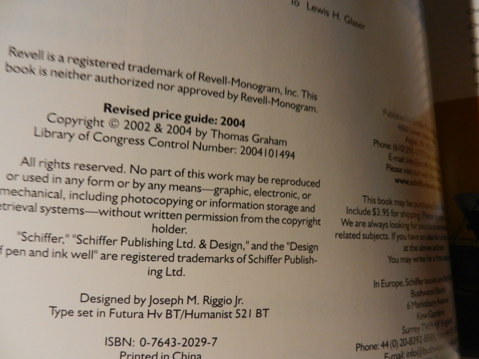 REMEMBERING REVELL MODEL KITS 2004 revised 2nd Edition book Thomas Graham