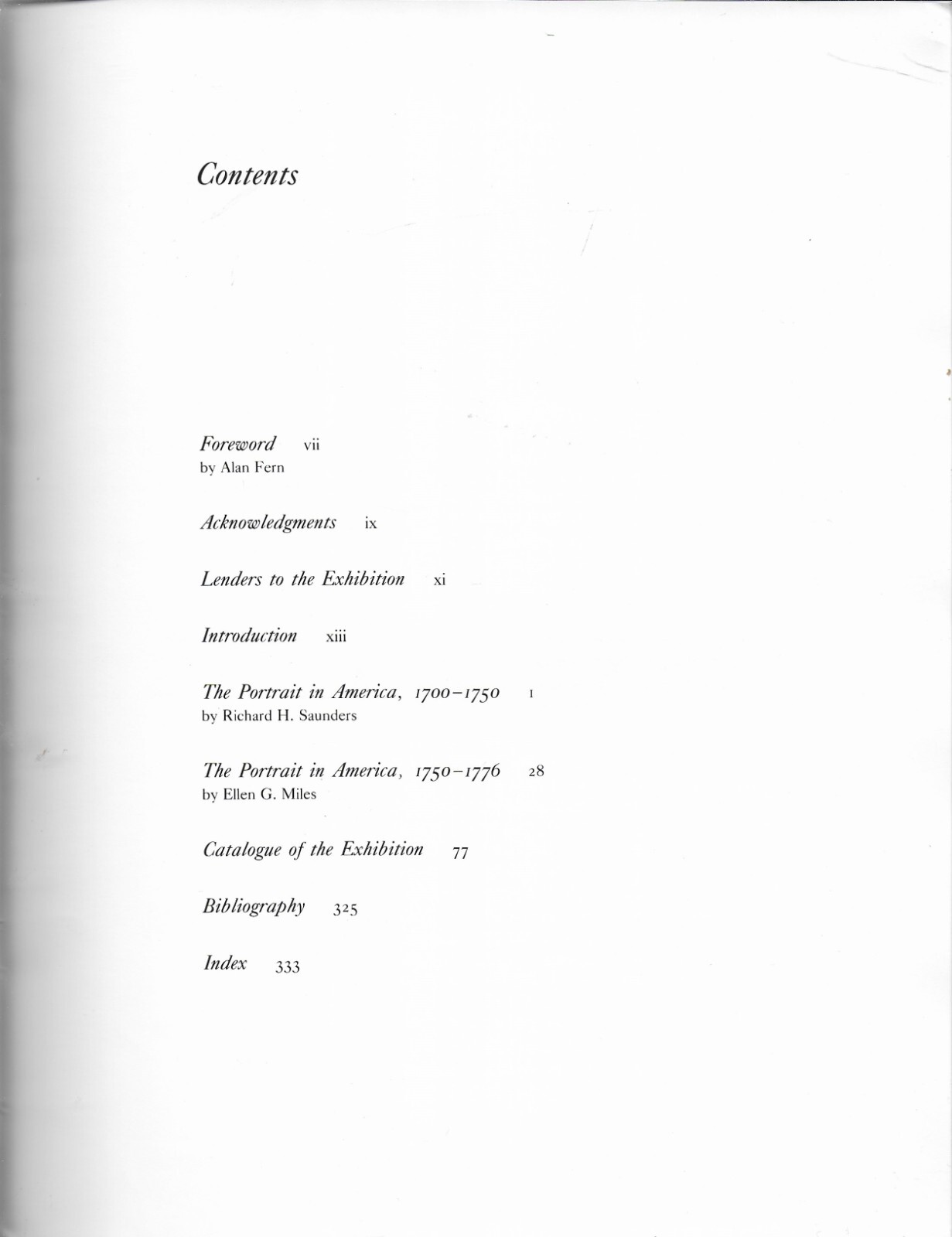 American Colonial Portraits 1700-1776 by Richard H. Saunders & Ellen G. Miles