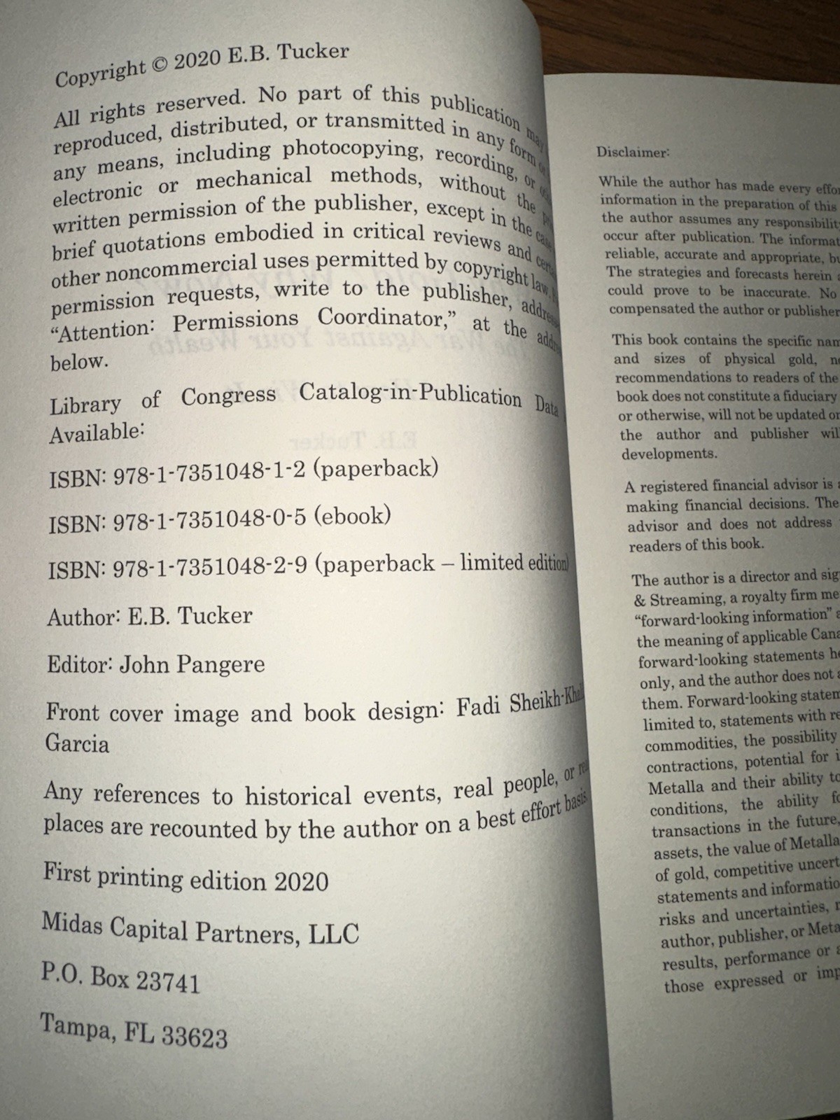 Vintage 2020 Why Gold? Why Now? War Against Your Wealth And How To Win It Book