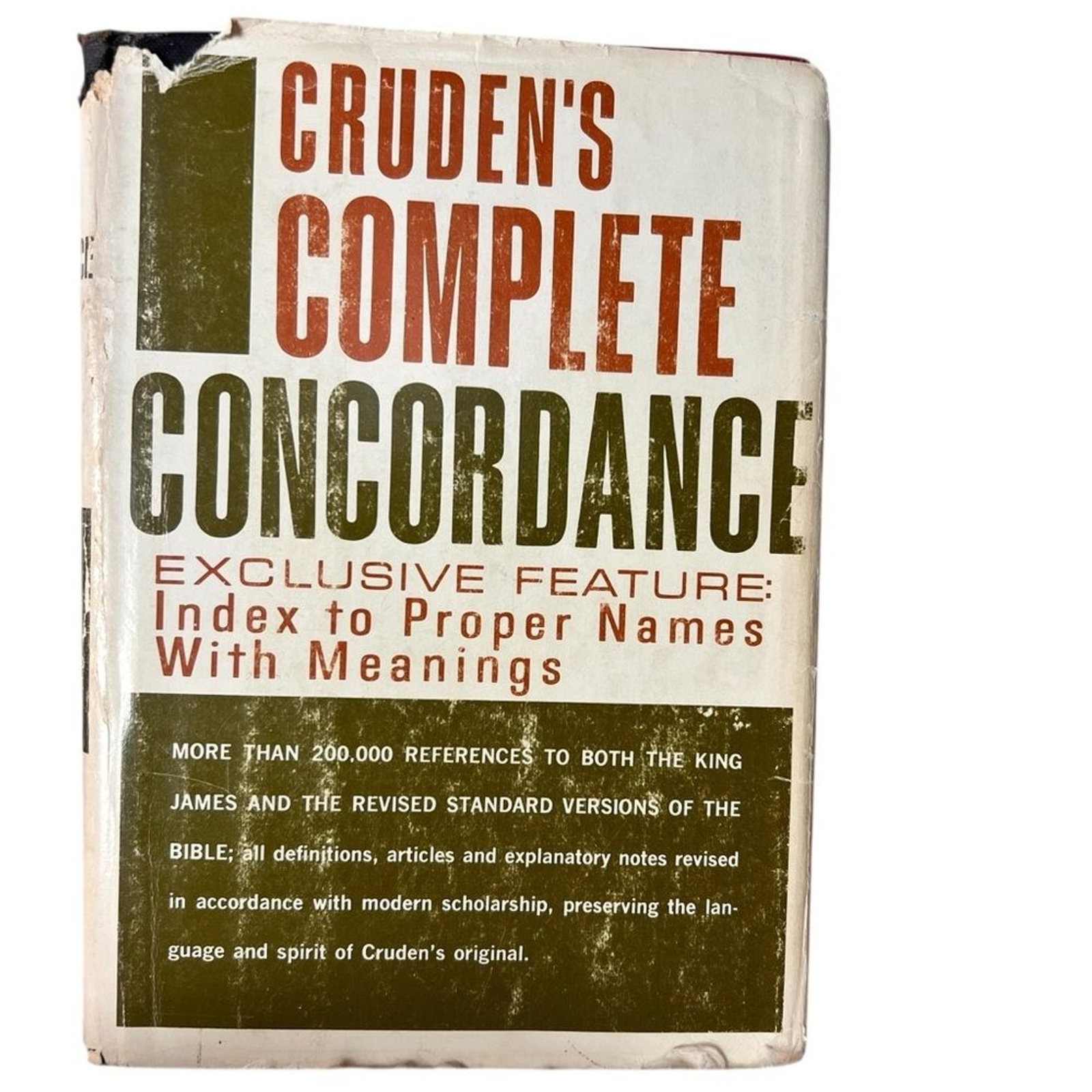 1965 Cruden’s Complete Concordance Hardcover Book Bible Old New Testament