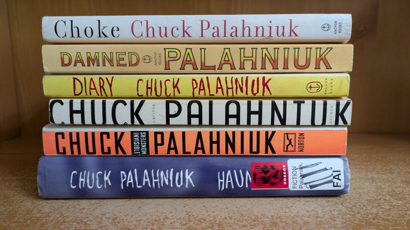 Chuck Palahniuk Lot of 6 1HC/5TPB: Damned-Haunted-Diary-Choke-Survivor-Monsters