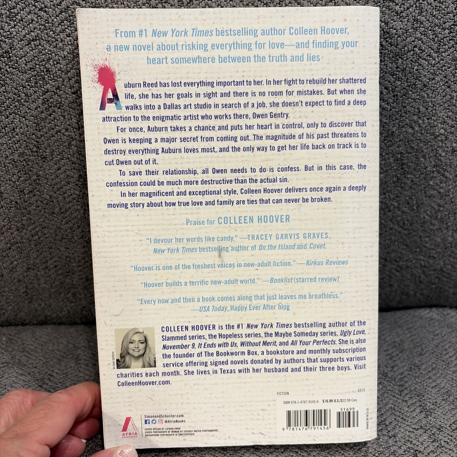 Confess : A Novel by Colleen Hoover (2015, Paperback)