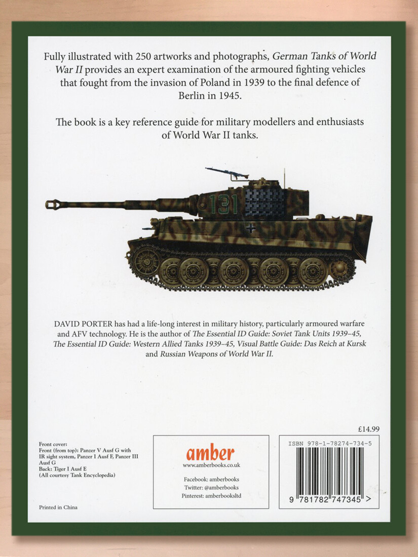 German Tanks of World War II By David Porter, Amber Books Ltd. Paperback (2019)