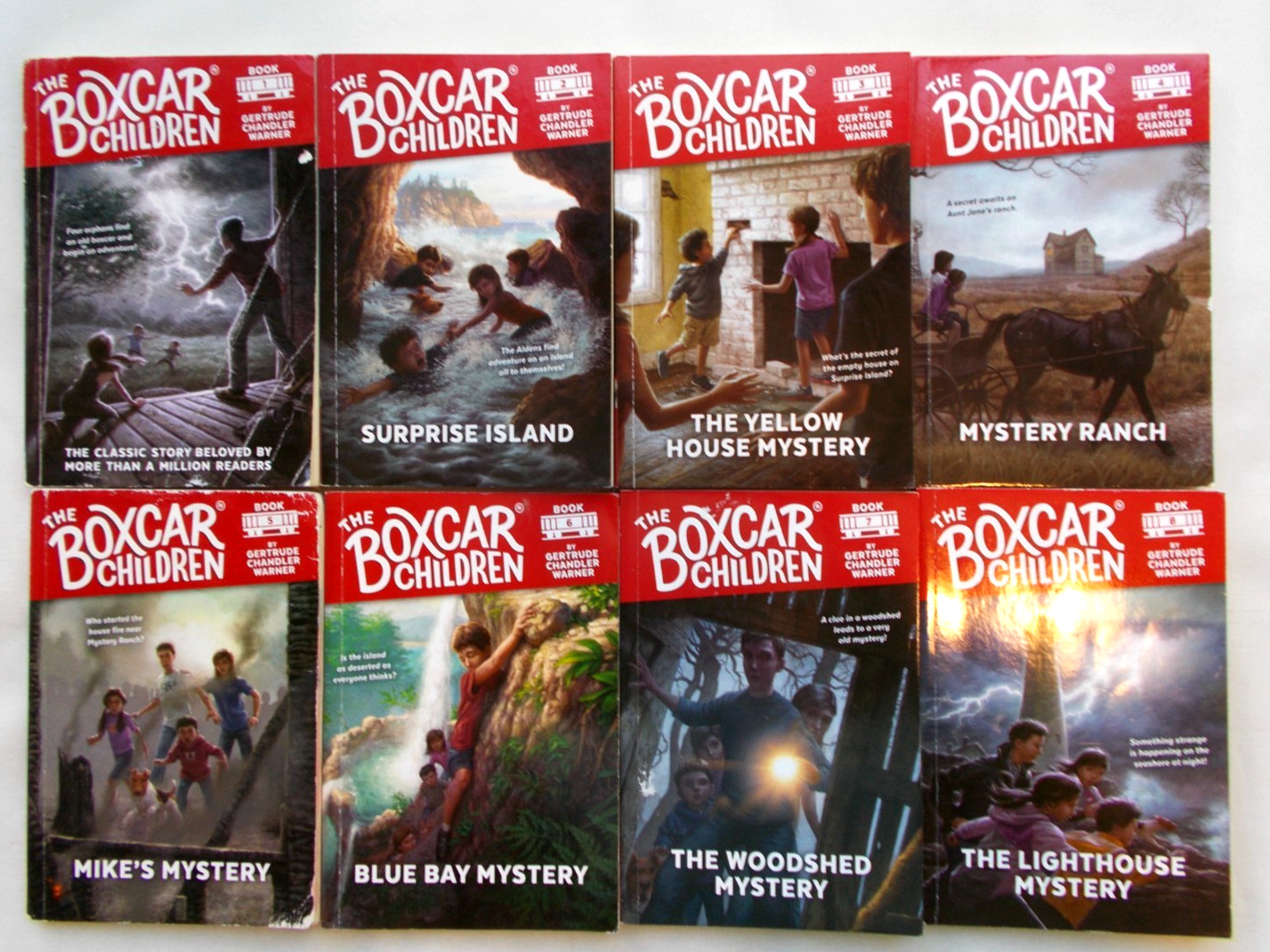 Gertrude Chandler Warner, Boxcar Children 1-16 in 4 Box Sets TPB/GC