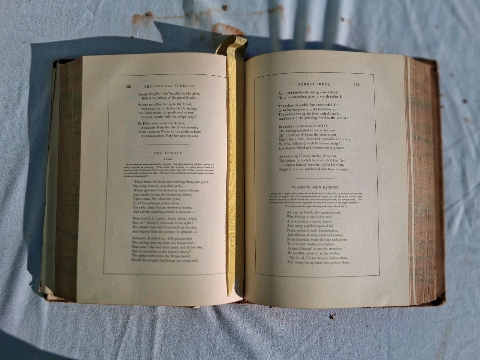 Poetical Works of Robert Burns Leather cover 1800s