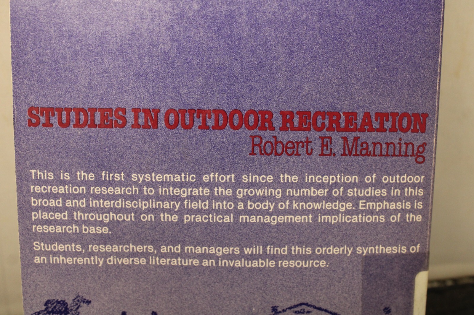Studies in Outdoor Recreation Review & Synthesis Social Science Literature
