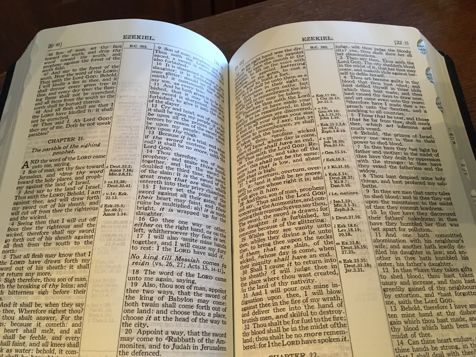 Leather KJV Old Scofield Study Bible 1917 notes Red letter Thumb-Indexed