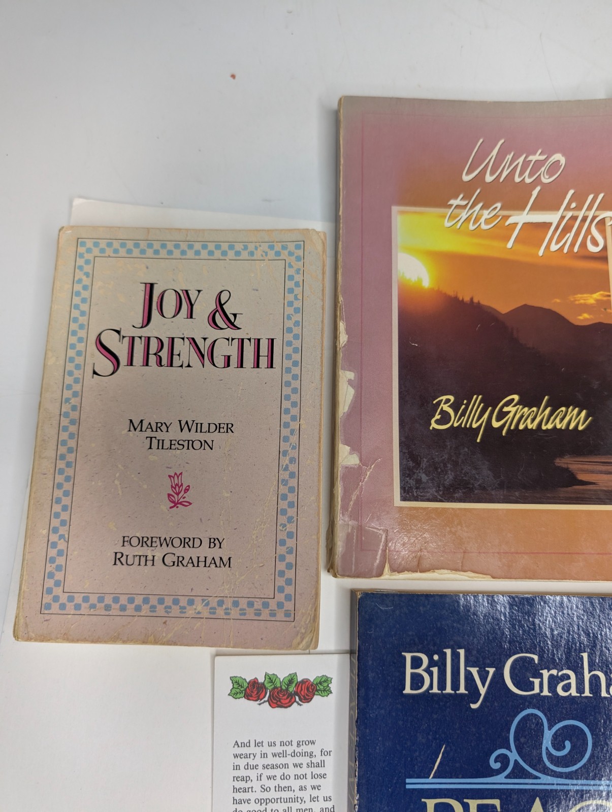 x7 LOT Billy Graham Franklin Graham Christian Religious Books Peace With God Vtg