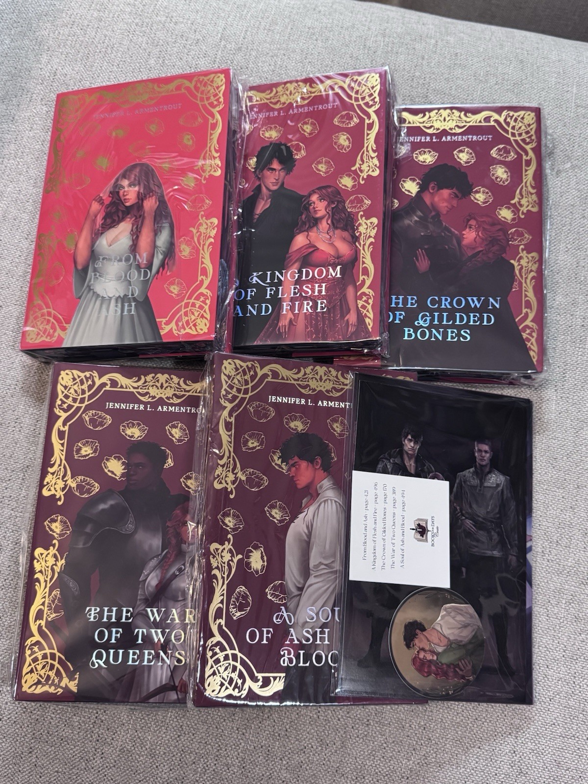 Blood And Ash Series Jennifer L Armentrout Signed Books For Days Crate BFDC New