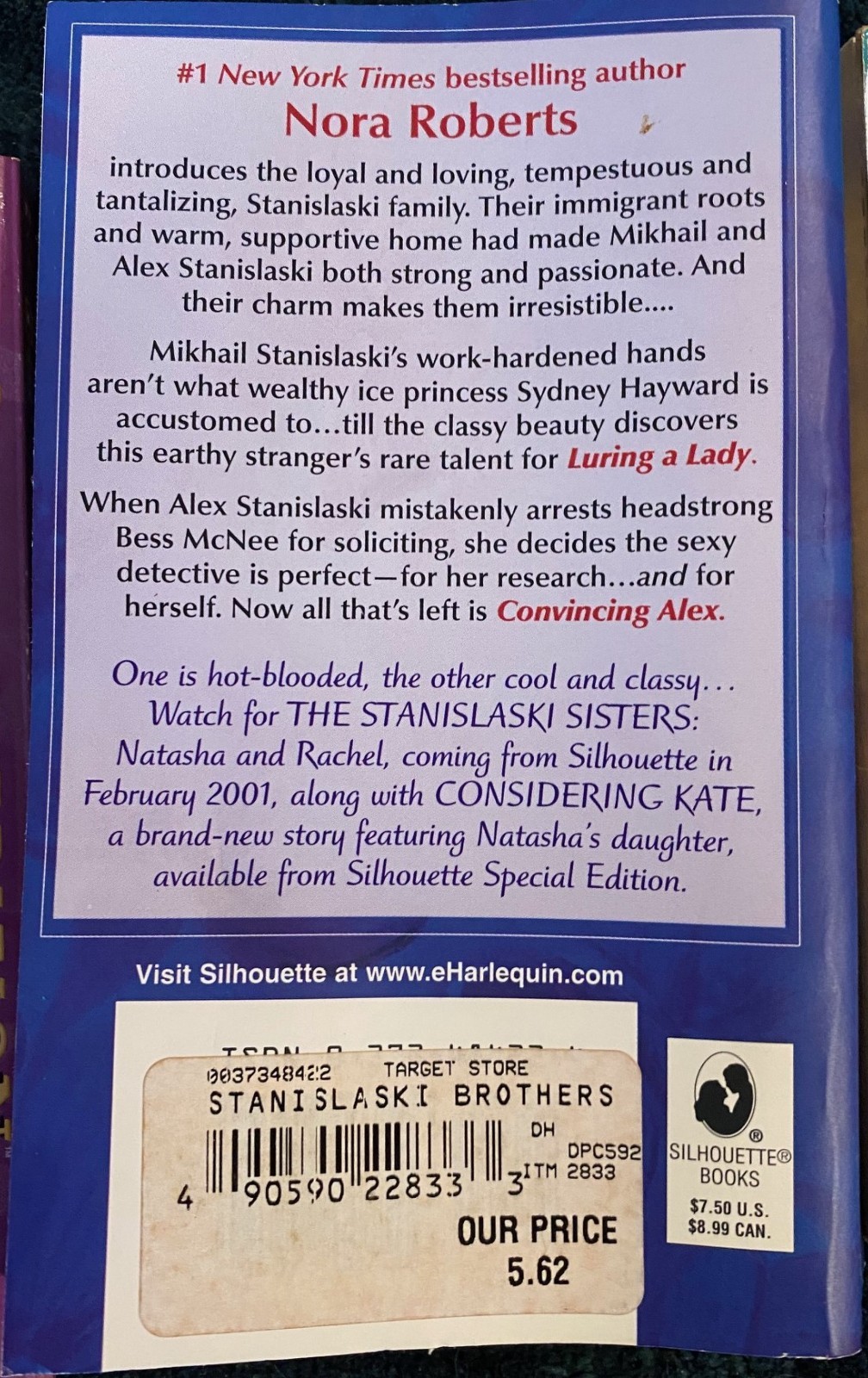 The Stanislaski’s Series by Nora Roberts (Books 2, 4, 5, & 6) Paperback Good