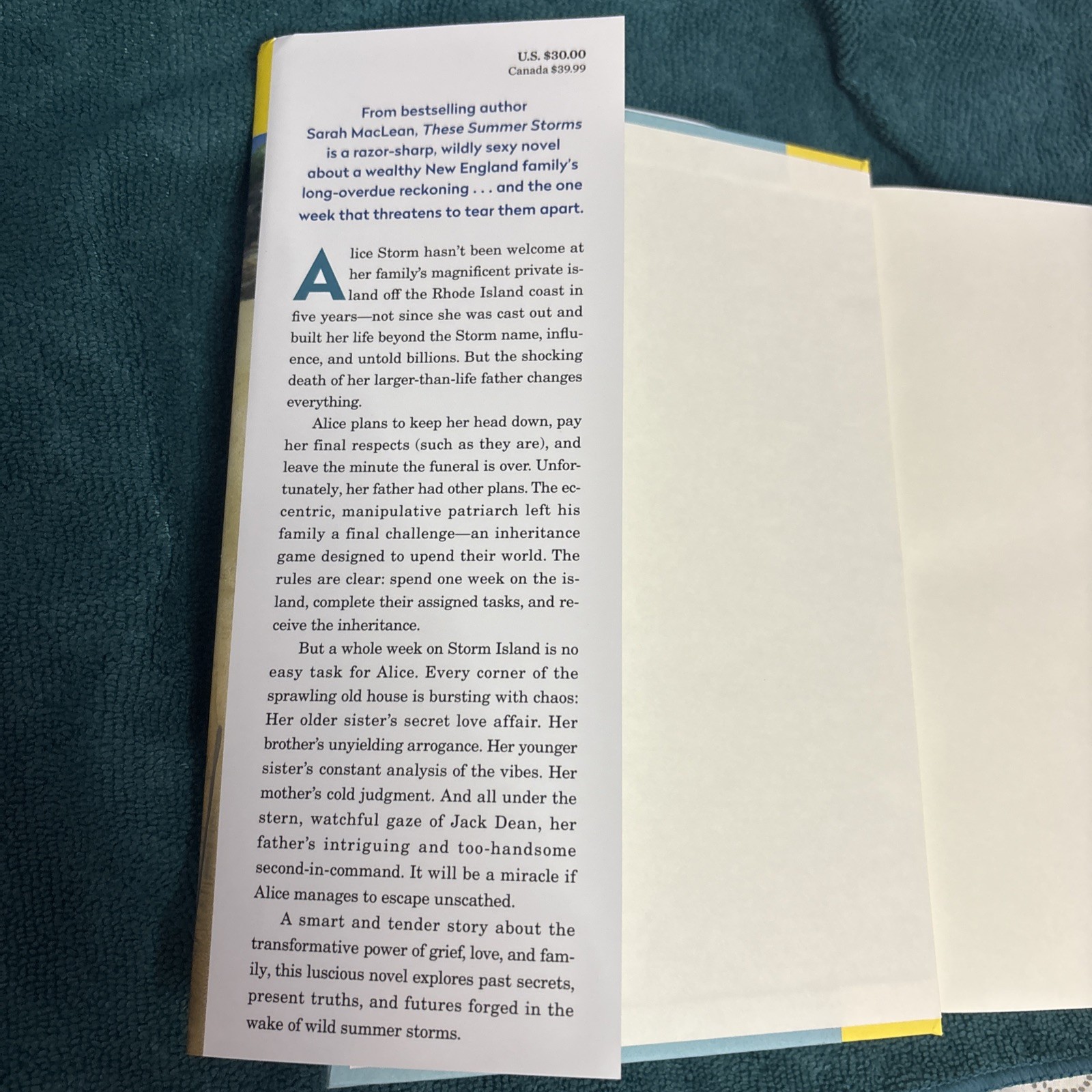 These Summer Storms by Sarah MacLean Hardcover Contemporary Fiction