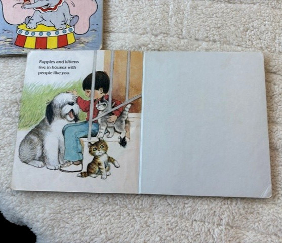 Vintage Little Golden Books Lot Muppet Babies Be Nice Dumbo Animal Homes Set 5 B