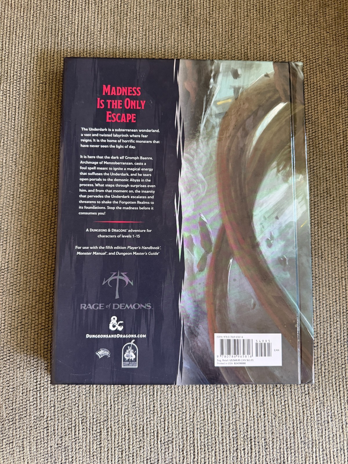 Out of the Abyss (Dungeons and Dragons) D&D 5e Wizards of the Coast 2015 HC