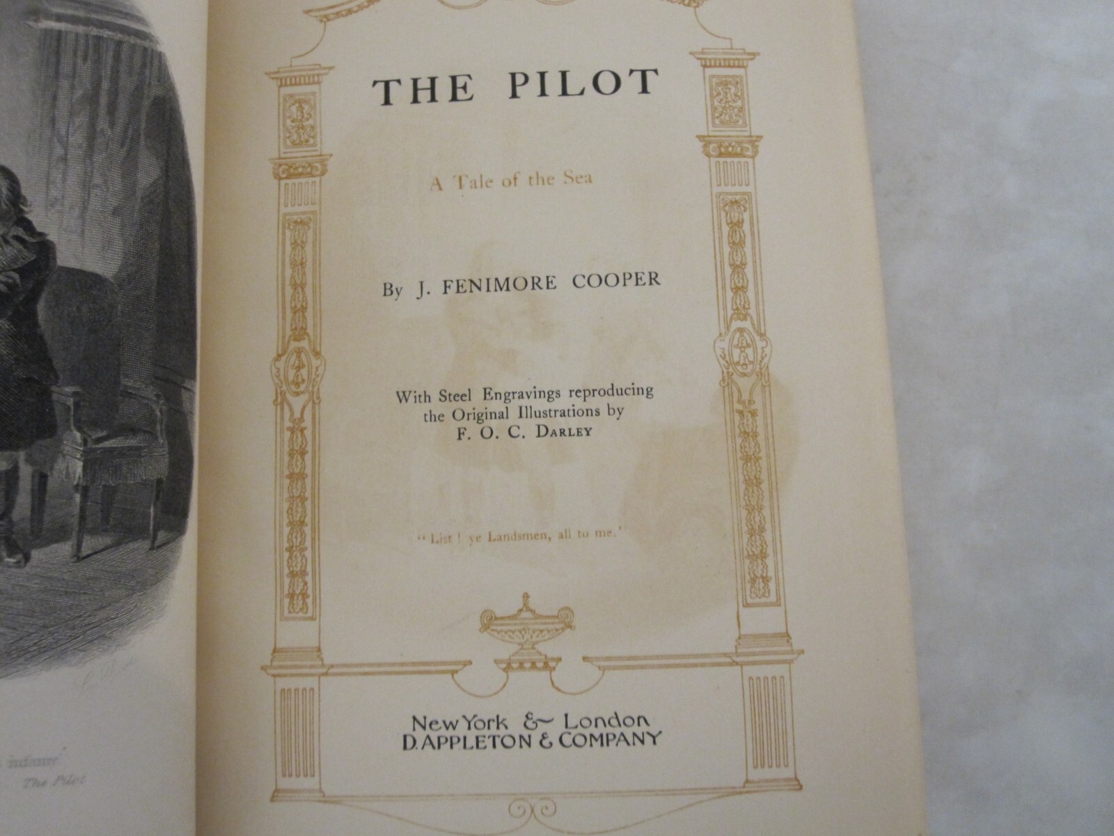 (James Fenimore) Cooper’s Works: The Pilot, D Appleton & Co, Hardcover, n.d.