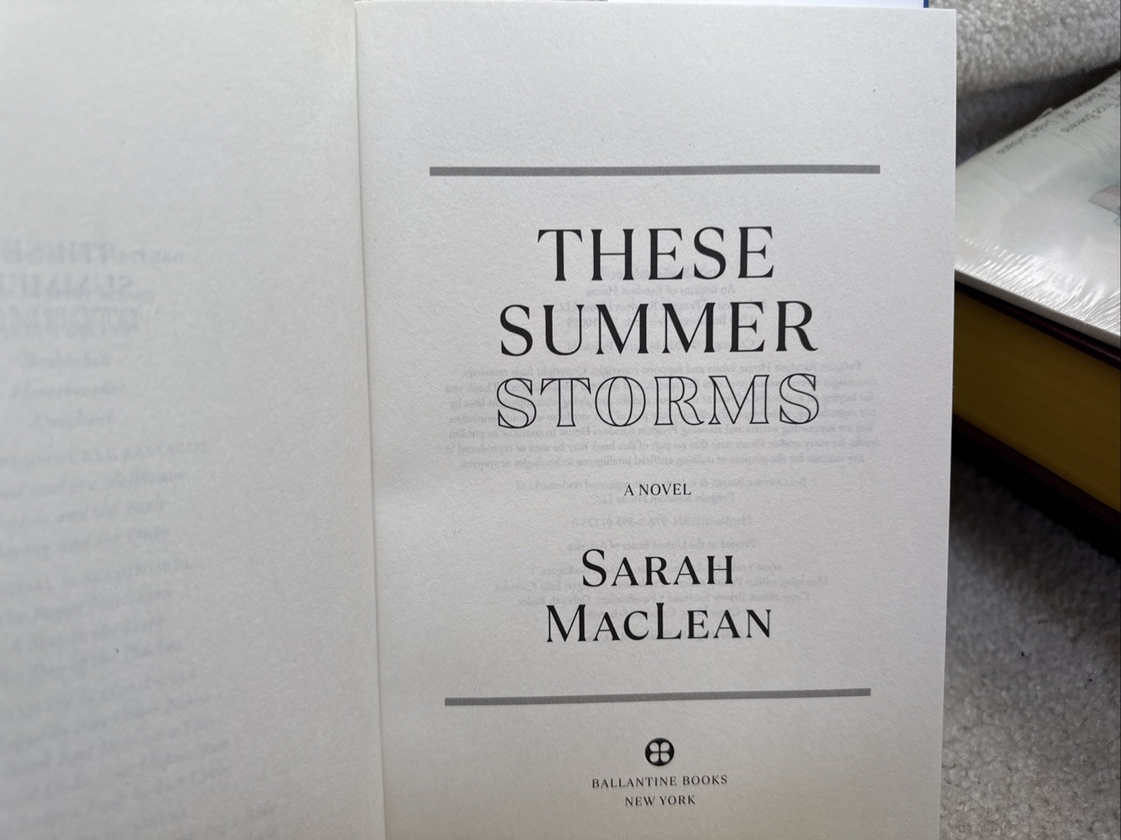 These Summer Storms : A Novel by Sarah MacLean (2025, Hardcover)