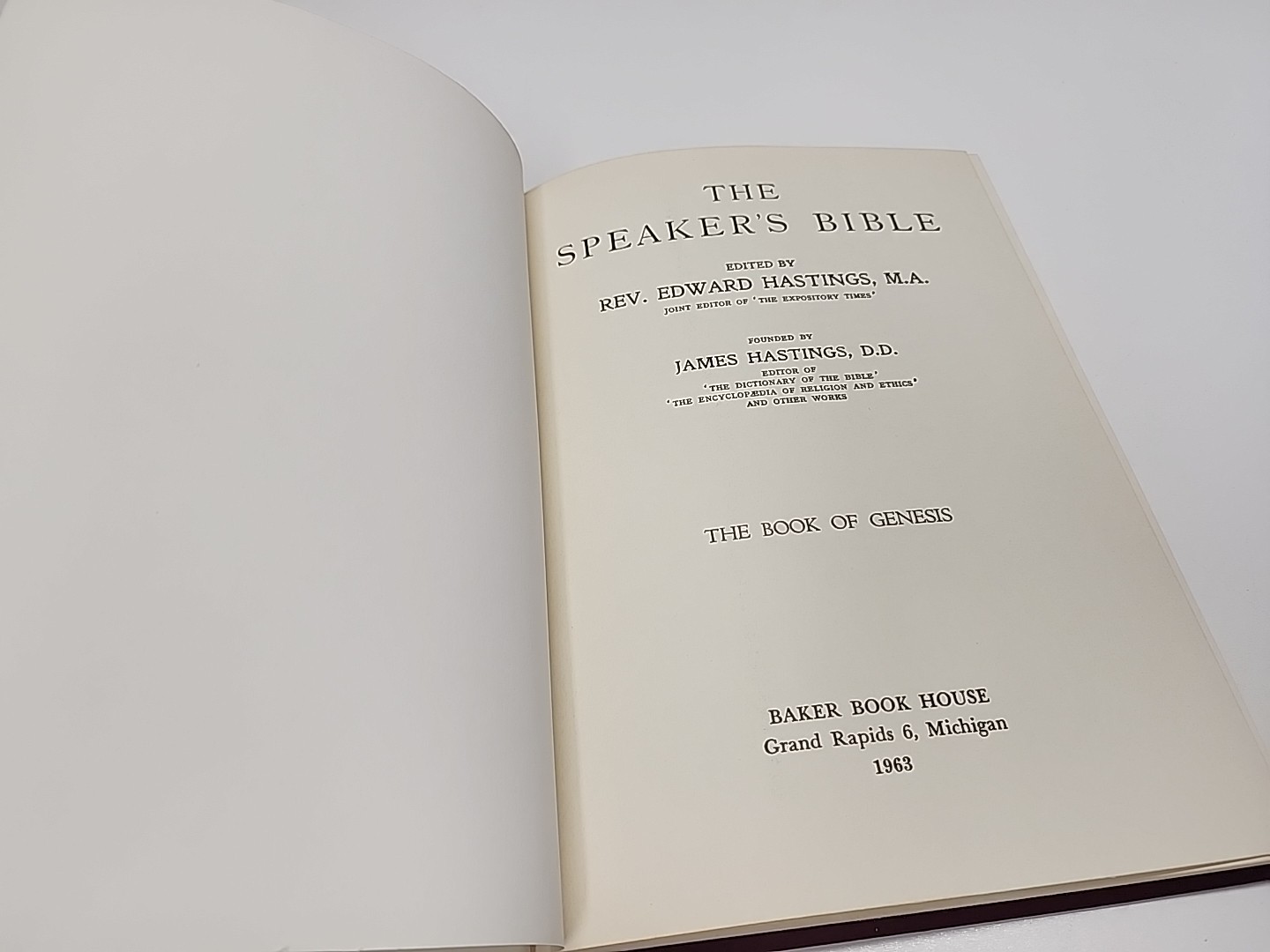 1963 Vintage The Speakers Bible GENESIS James &Edward Hastings Baker Book House