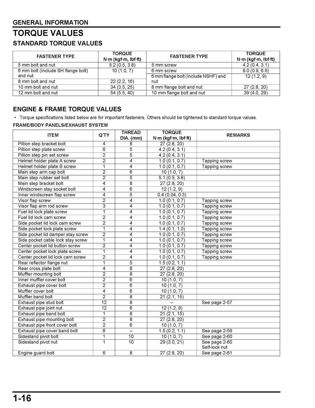 HONDA GL1800 Goldwing Motorcycle Shop Manual CLOSURE, COVERED – XL FOLDOUT PAGES