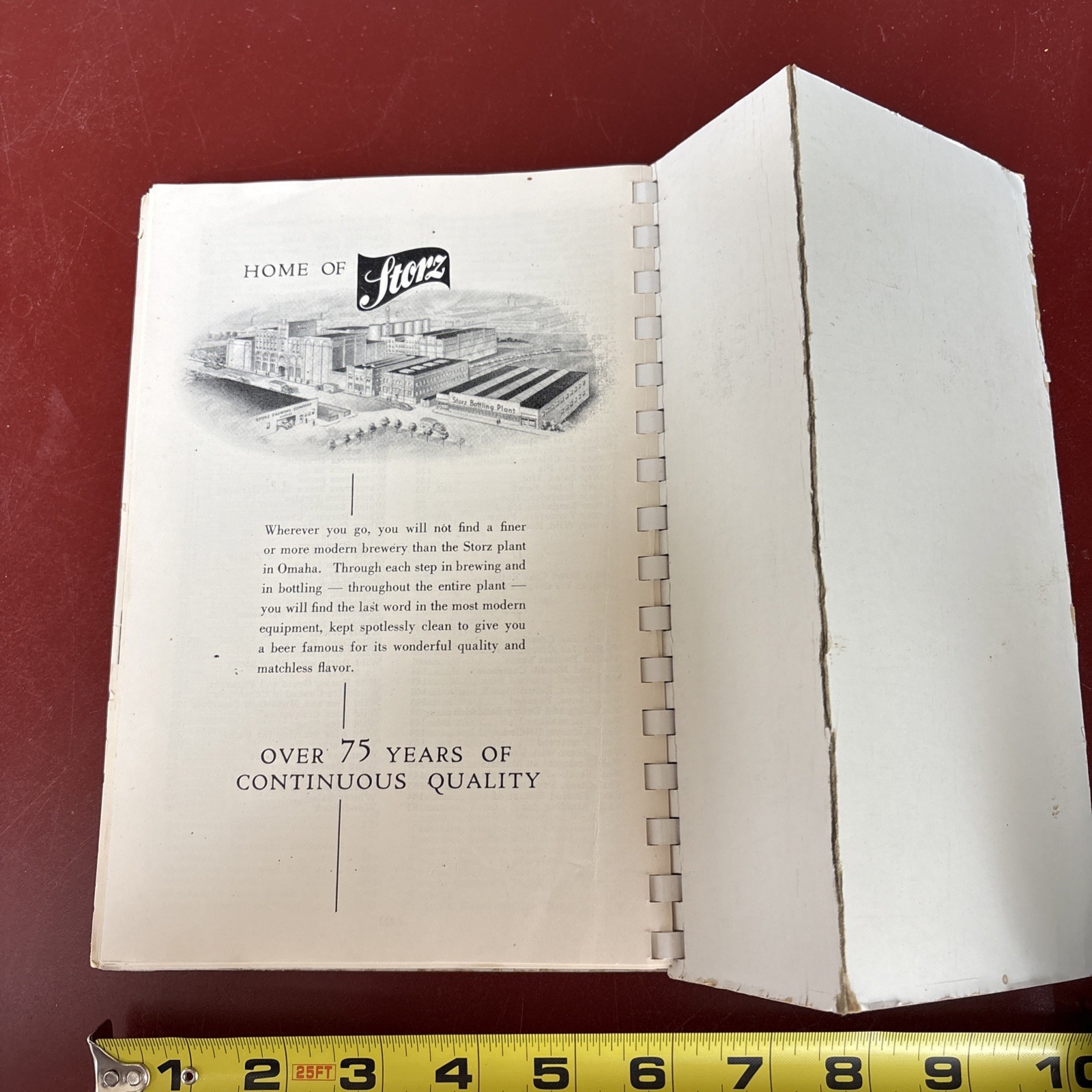 1952 Nebraska Storz Beer Cookbook 6.5×9 inches 276 pages full index.