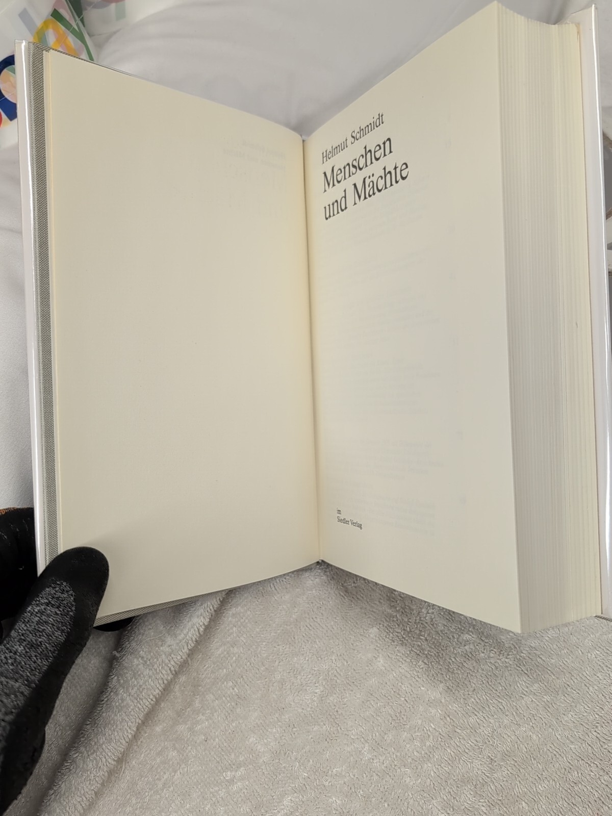 🖊️Signed by HELMUT SCHMIDT Chancellor of Germany ~ Menschen und Mächte (1987)