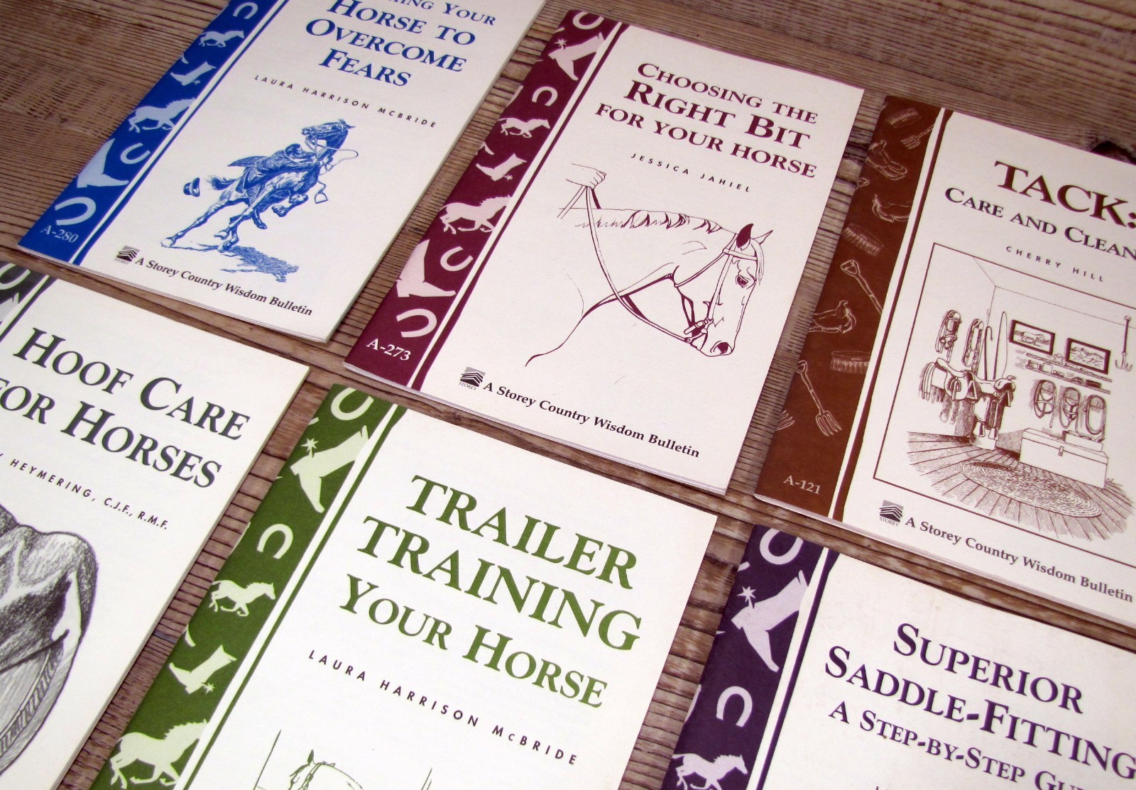 HORSE CARE BOOKLET LOT Storey Country Training Tack Saddle Hoof Trailering Fear