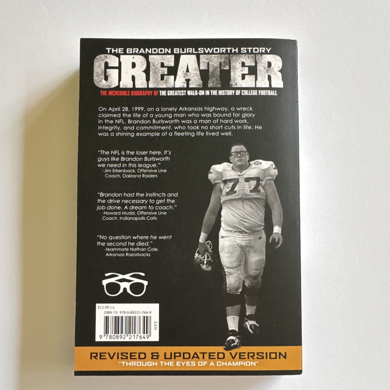 Jeff Kinley Greater: The Brandon Burlsworth Story Rev & Updated PB (2001) Red