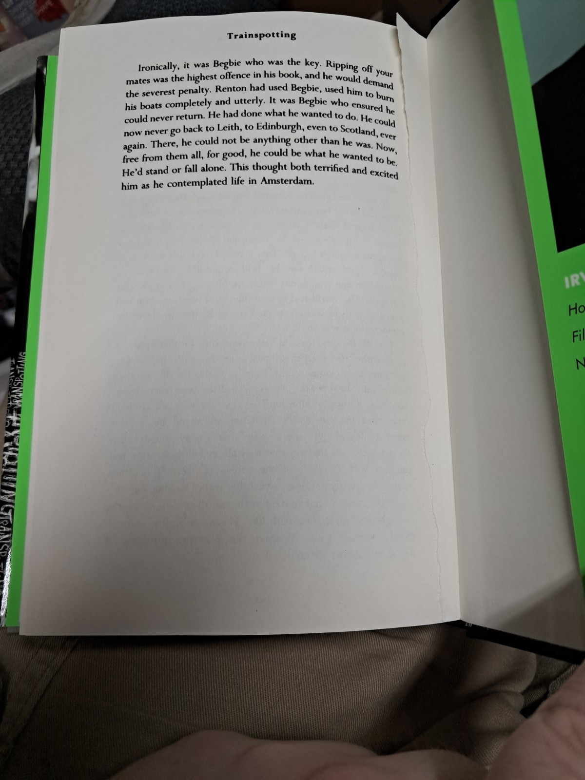 Trainspotting by Irvine Welsh (2002, Hardcover) Read Description.