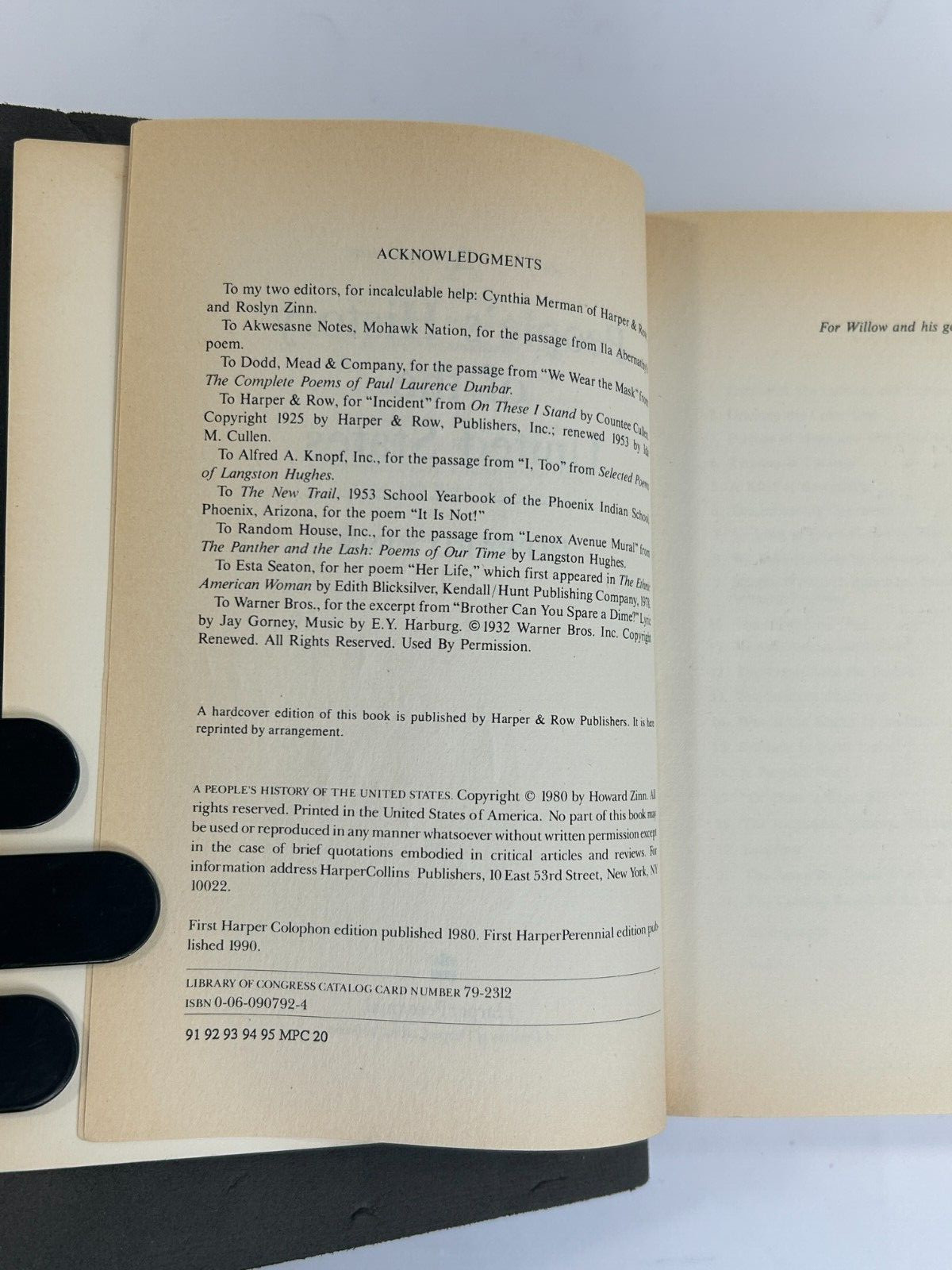 A People’s History of the United Sates by Howard Zinn – Signed & Inscribed