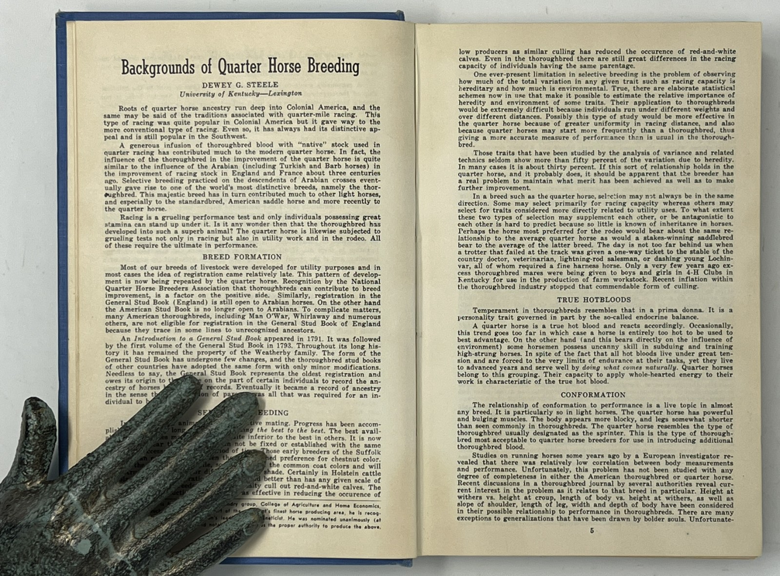 EQUESTRIAN / HORSES: N.Q.H.B.A. Permanent Stud Book: No. 1 & 2 – 1947/1948 HCs