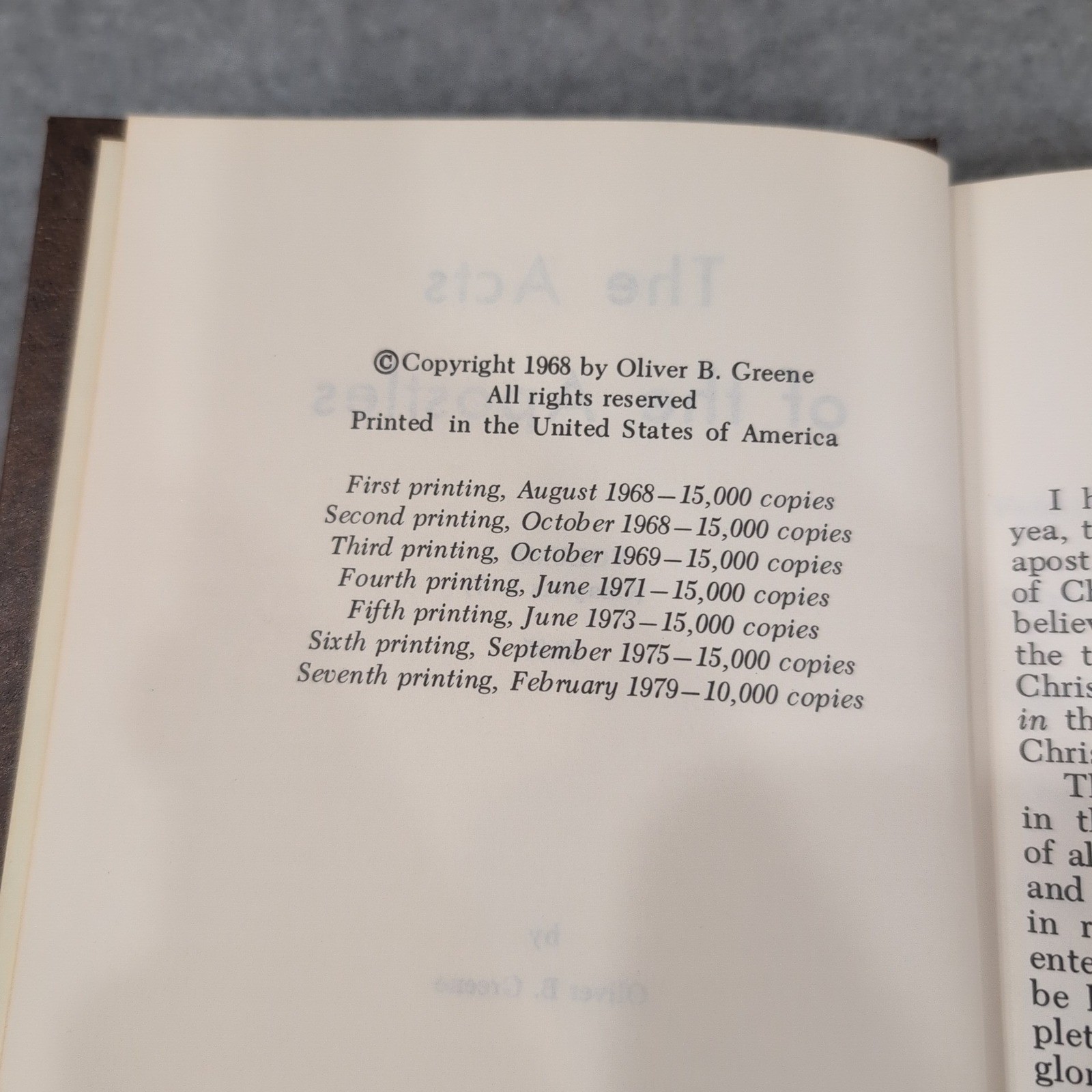Oliver B Greene The Acts of the Apostles Volumes 1-4 Gospel Hour Commentary Set