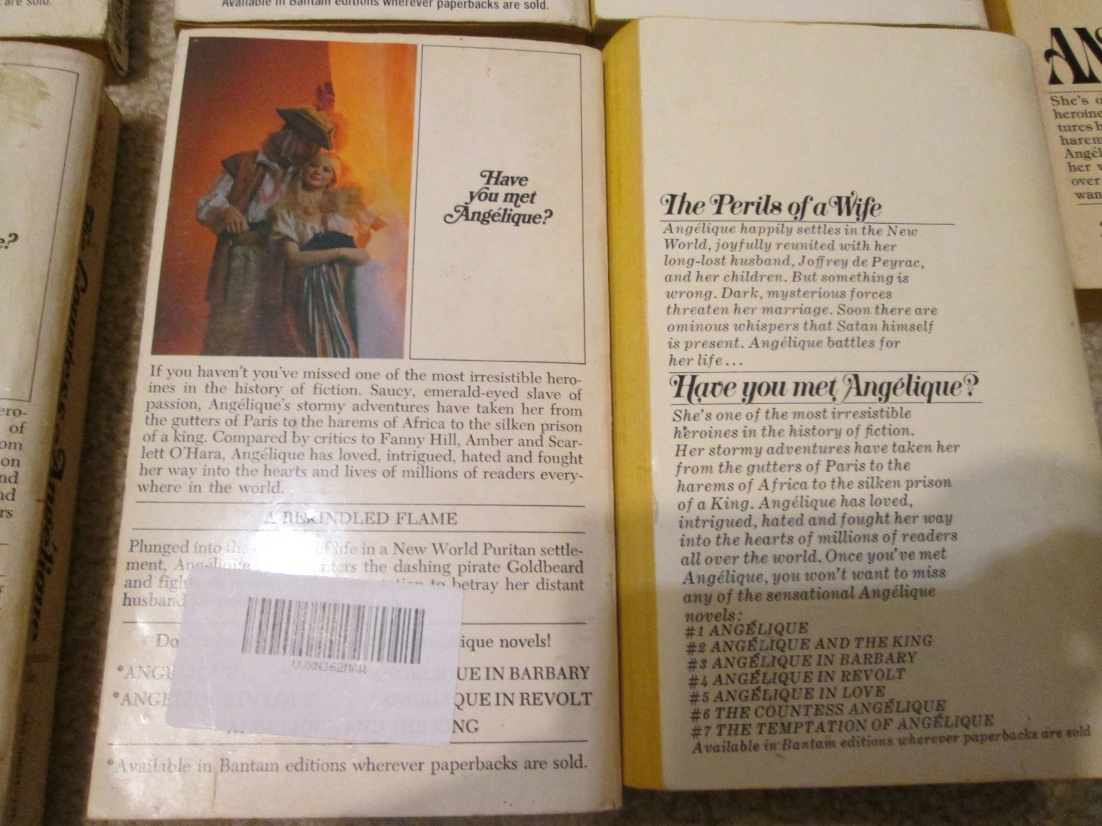 Angelique By Sergeanne Golon Vintage Romance Series *RARE* Of 9 PB, COMPLETE SET