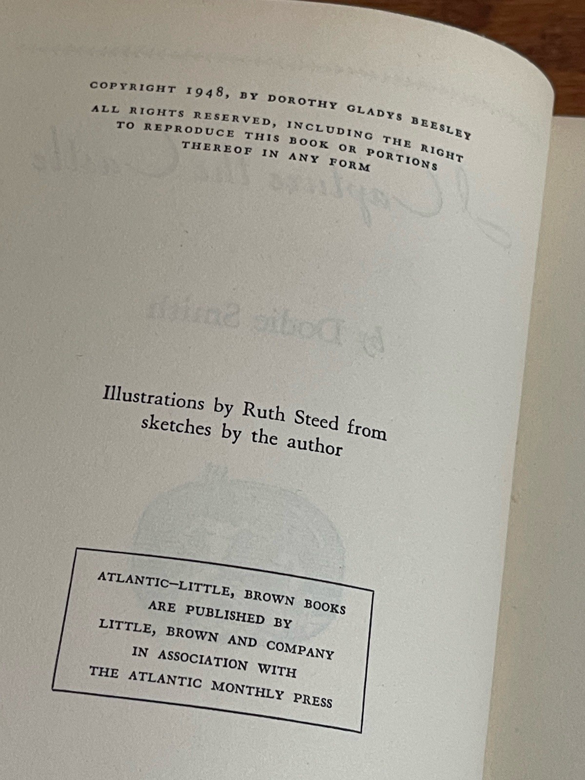I Capture the Castle Dodie Smith 1948 Little Brown Book Club Edition w/ DJ HC