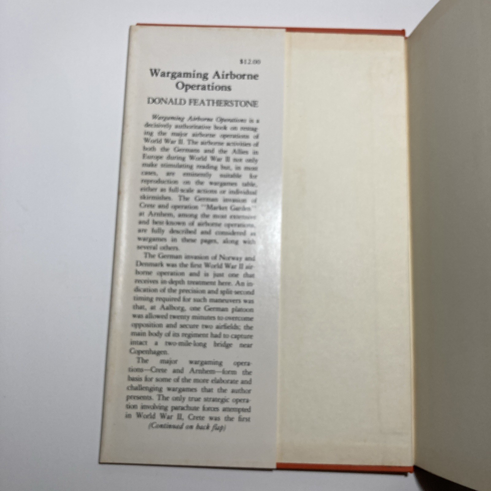 Wargaming Airborne Operations Donald Featherstone 1979 BARNES Hardcover DJ GOOD