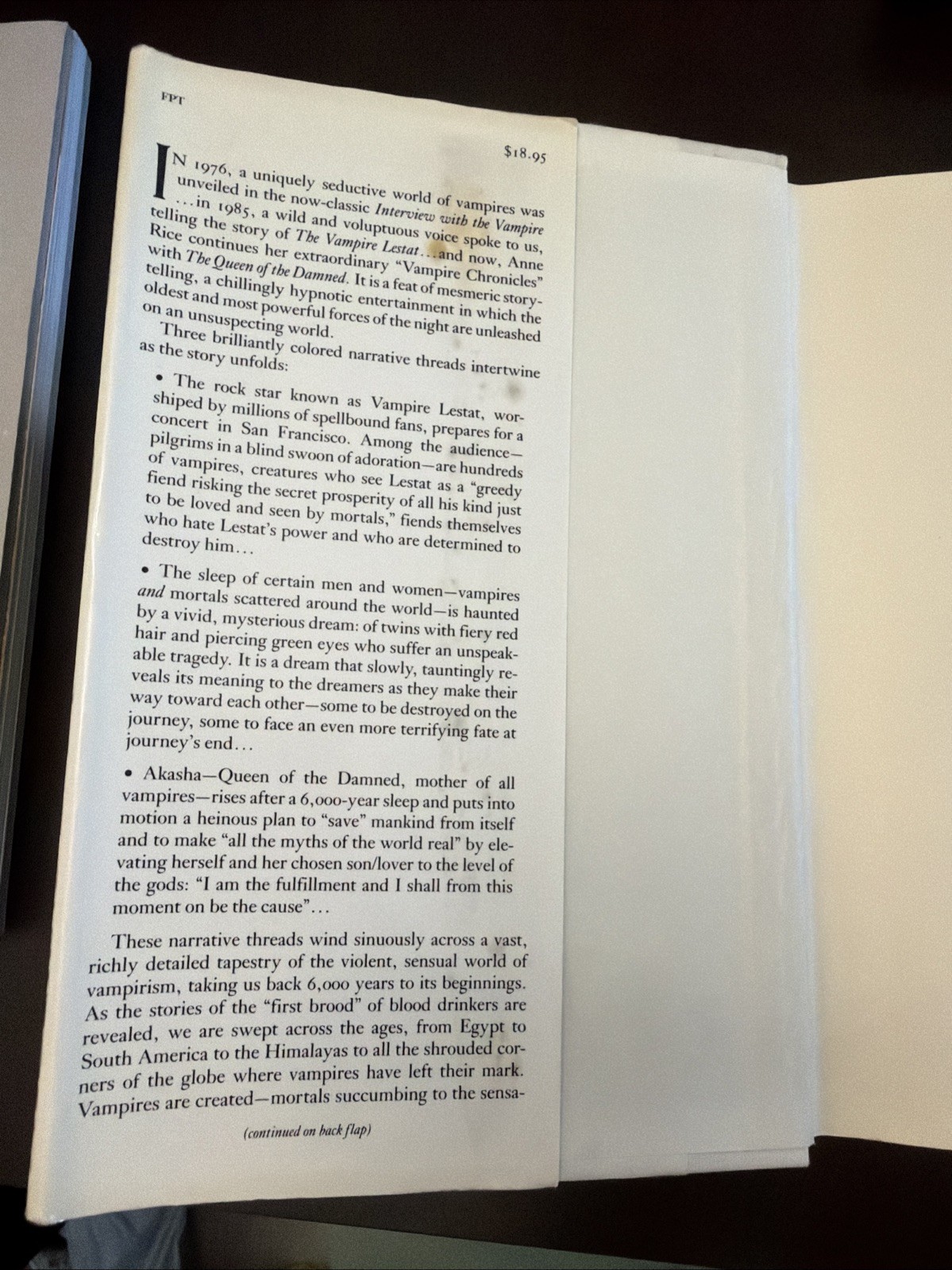 The Vampire Chronicles: The Queen of the Damned by Anne Rice First Edition 1988