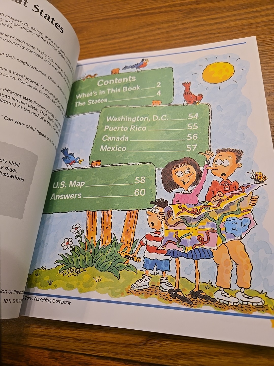 Travel the Great States School Zone 64 Pages, Ages 8 and Up Workbook NEW!